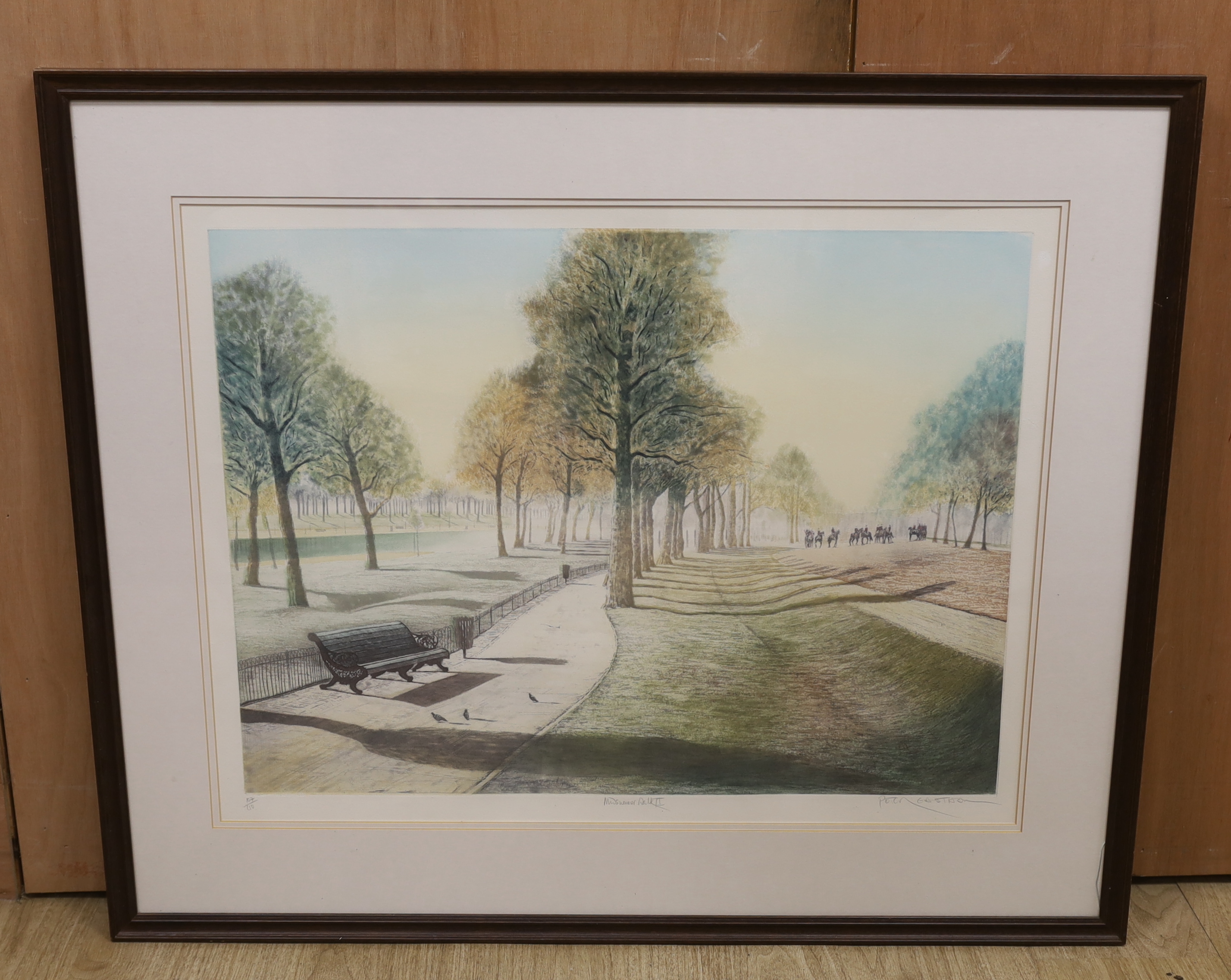 Peter Eastham (b.1956), colour etching, 'Mid Summer Walk II', signed in pencil, limited edition 107/210, 57 x 74cm